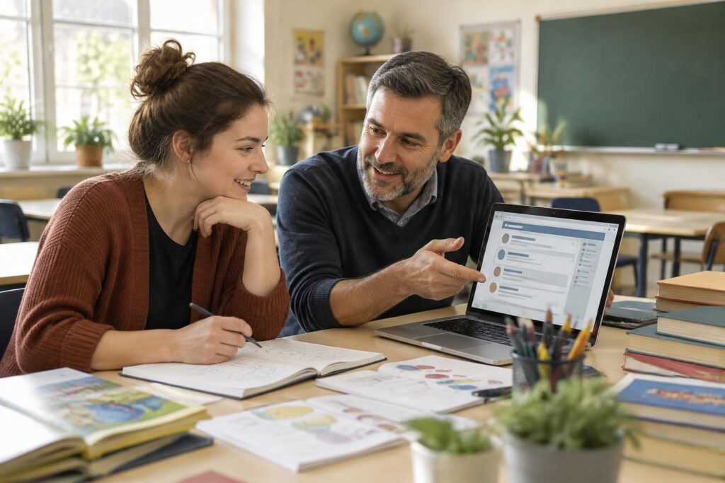 néoprofs accompagne les enseignants débutants et confirmés grâce à un forum d’échange, des conseils pratiques et des ressources pédagogiques.